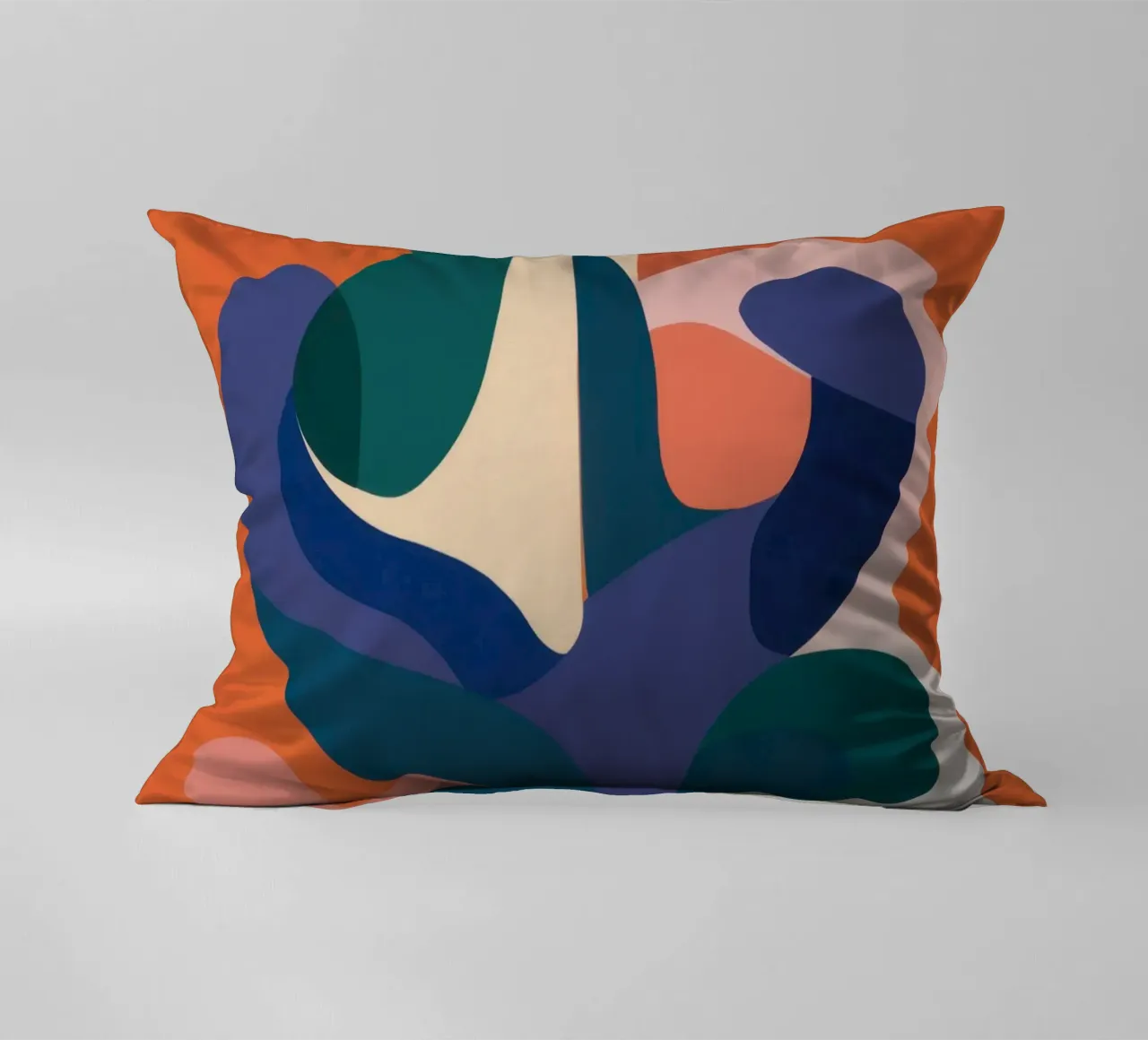 Interlocking Abstract Forms decorative cushion by Kala Martir