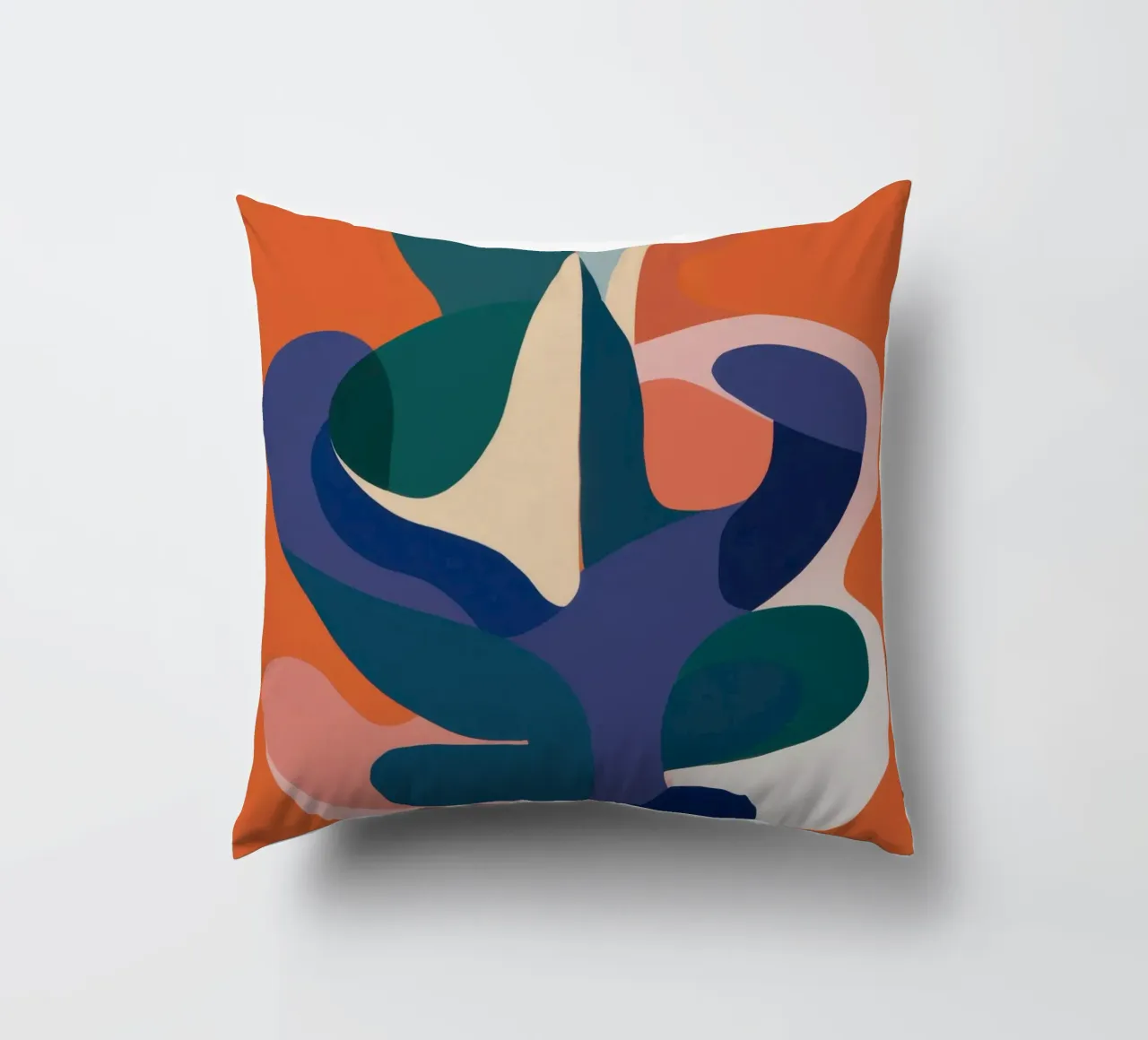 Interlocking Abstract Forms decorative cushion by Kala Martir