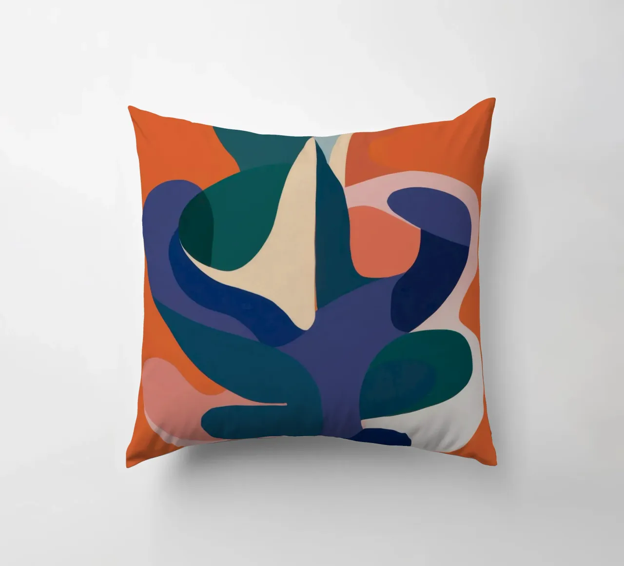 Interlocking Abstract Forms decorative cushion by Kala Martir