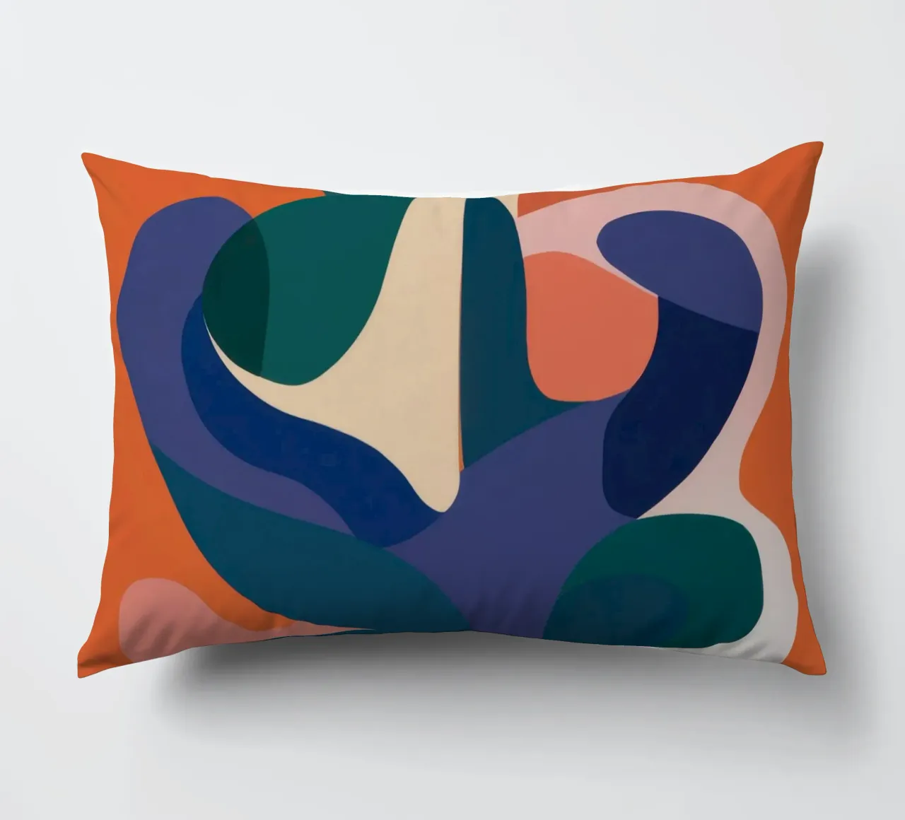 Interlocking Abstract Forms decorative cushion by Kala Martir