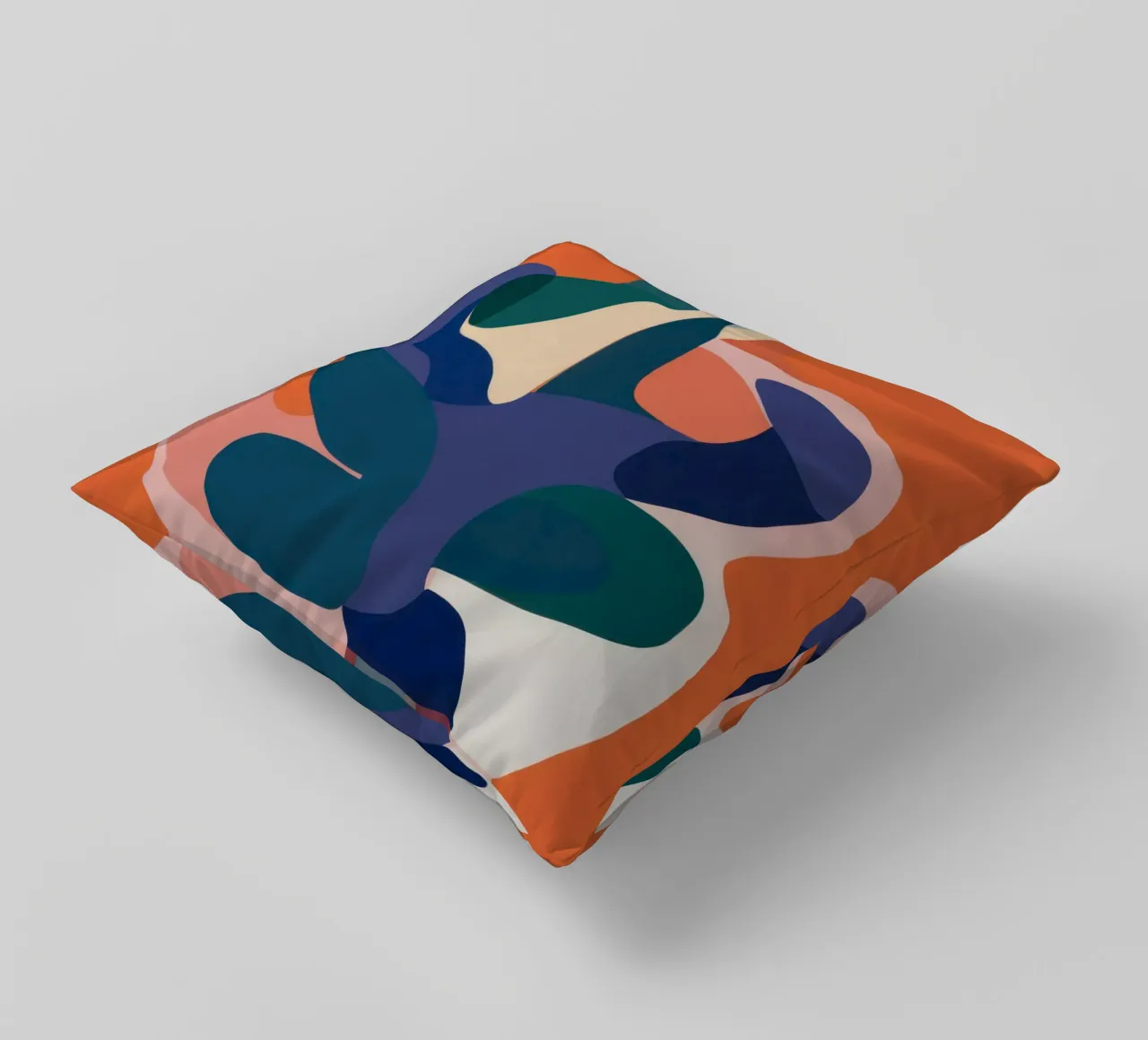 Interlocking Abstract Forms decorative cushion by Kala Martir