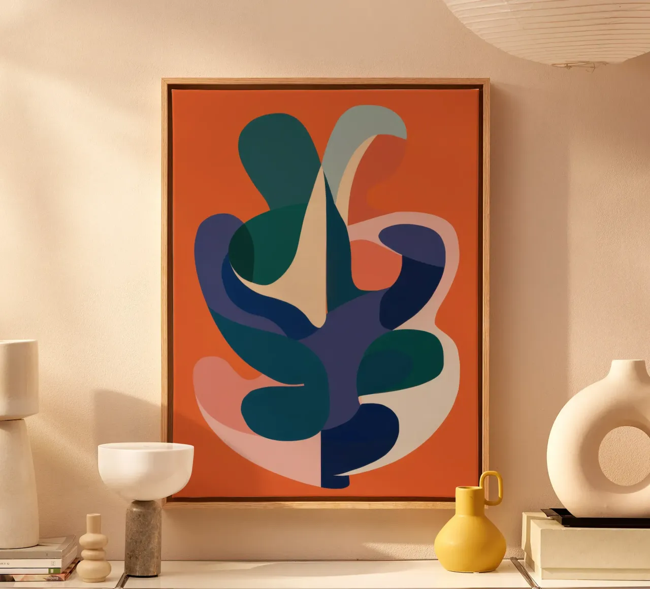 Interlocking Abstract Forms canvas by Kala Martir