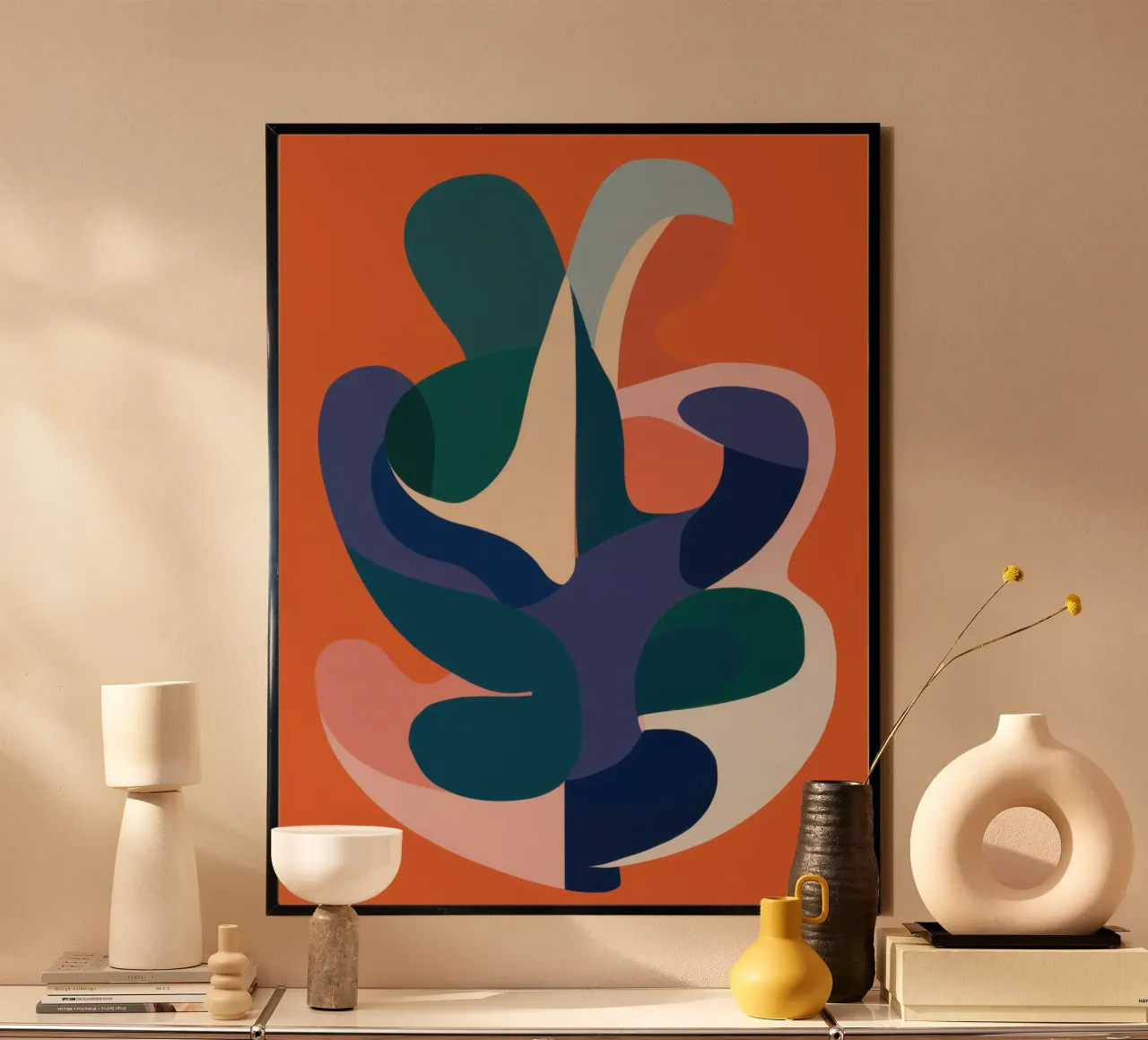 Interlocking Abstract Forms hahnemühle by Kala Martir