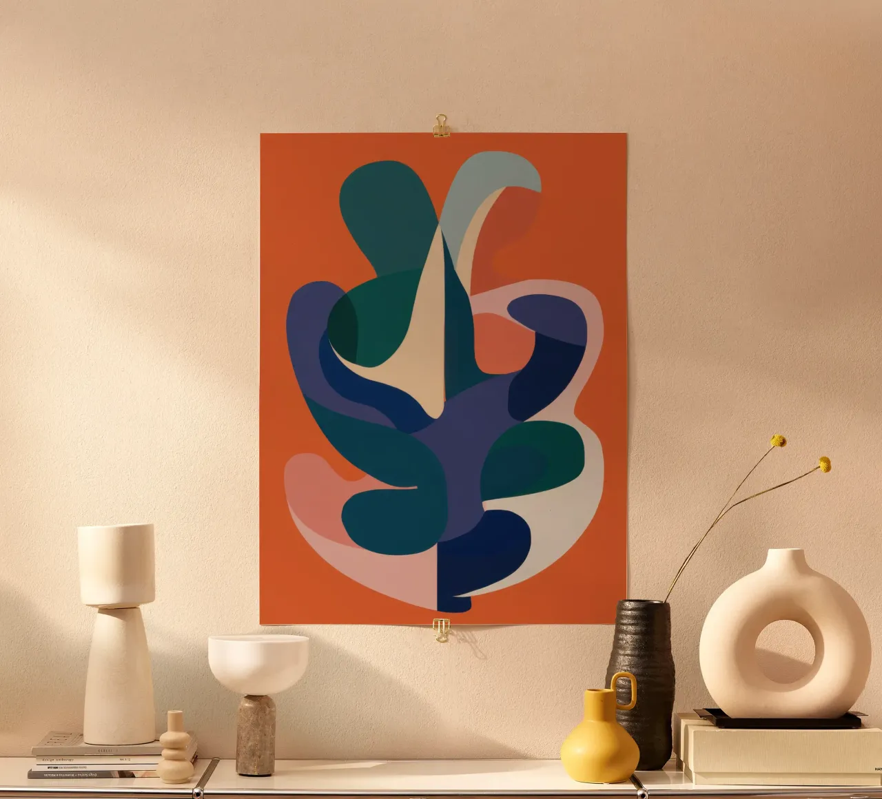 Interlocking Abstract Forms hahnemühle by Kala Martir