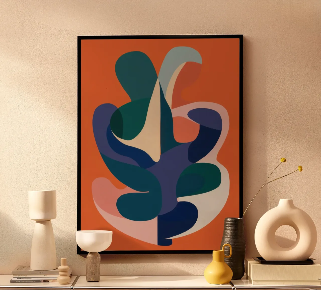 Interlocking Abstract Forms hahnemühle by Kala Martir