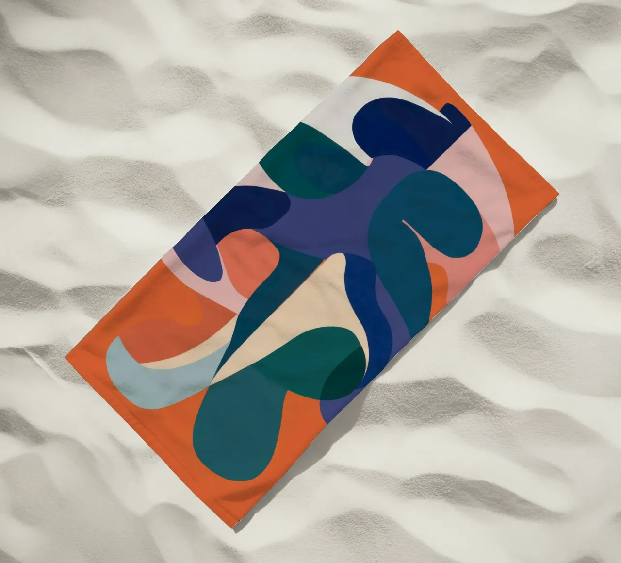 Interlocking Abstract Forms beach towel by Kala Martir