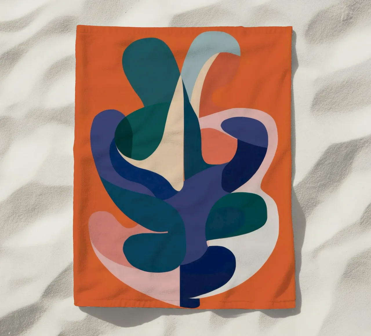 Interlocking Abstract Forms beach towel by Kala Martir