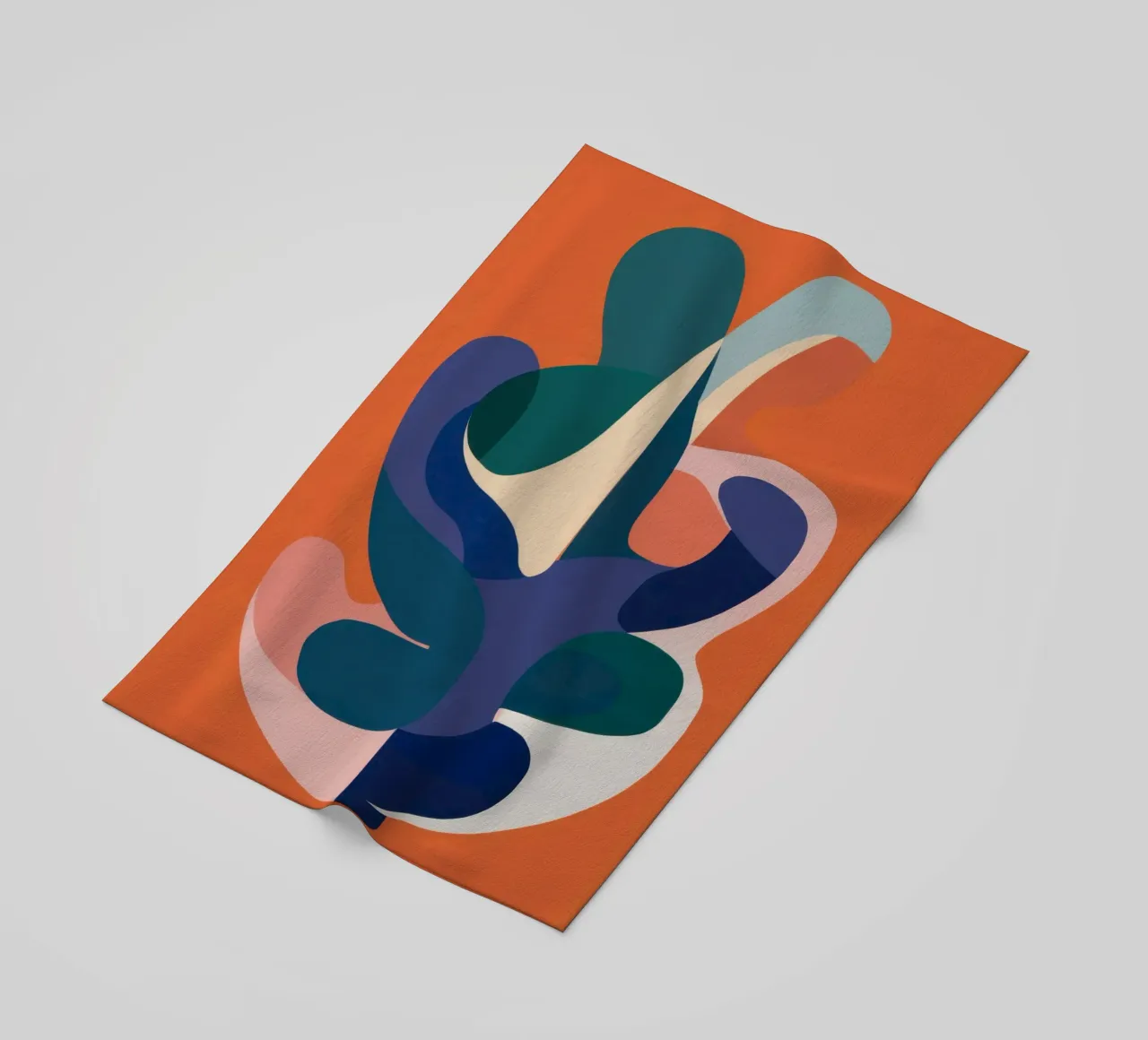 Interlocking Abstract Forms beach towel by Kala Martir