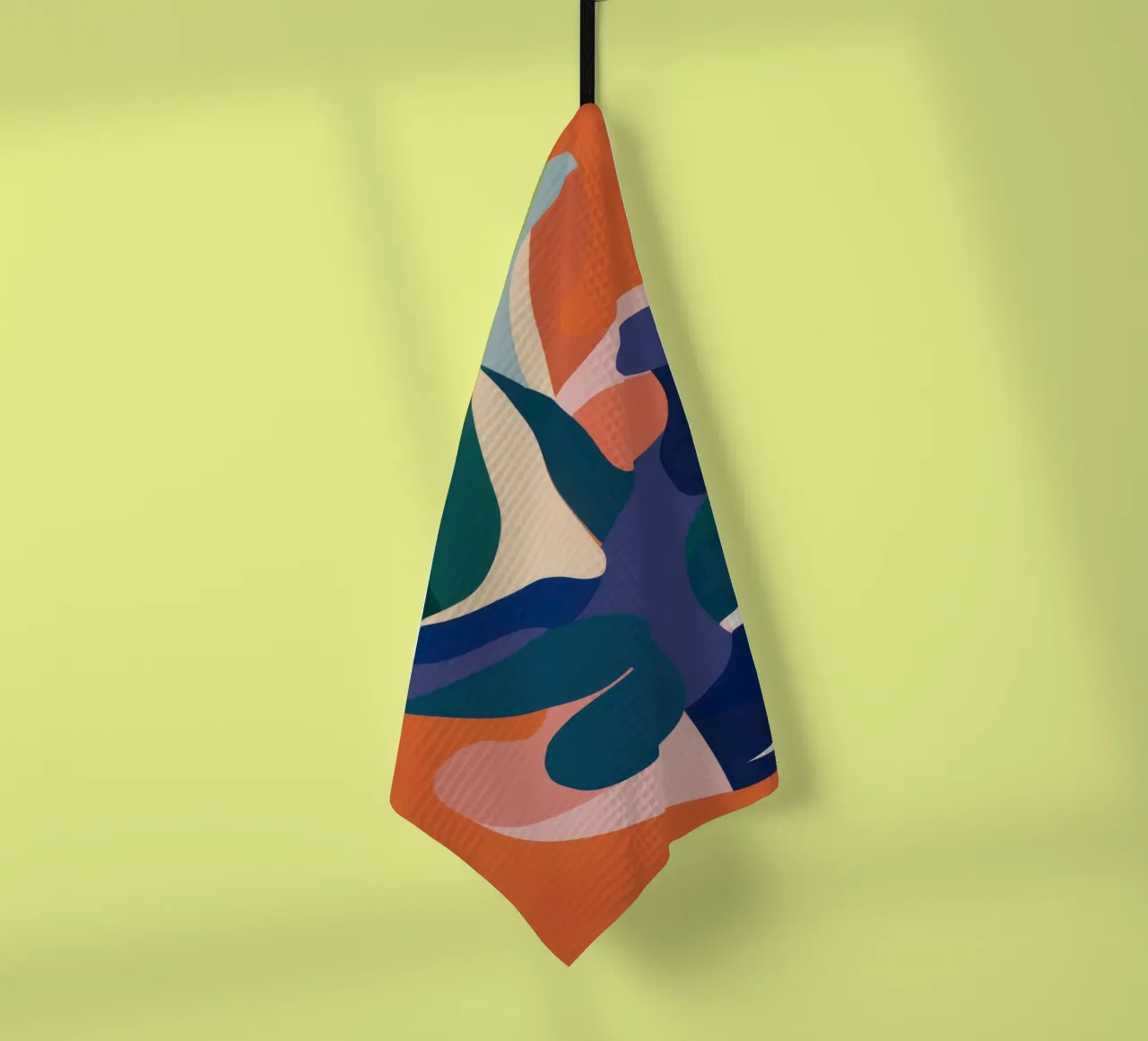 Interlocking Abstract Forms tea towel by Kala Martir