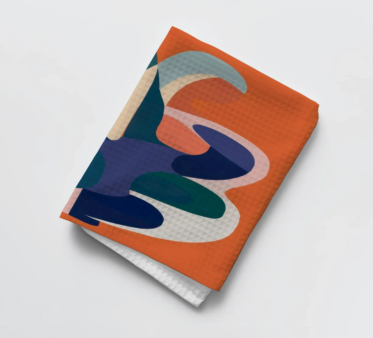 Interlocking Abstract Forms tea towel by Kala Martir