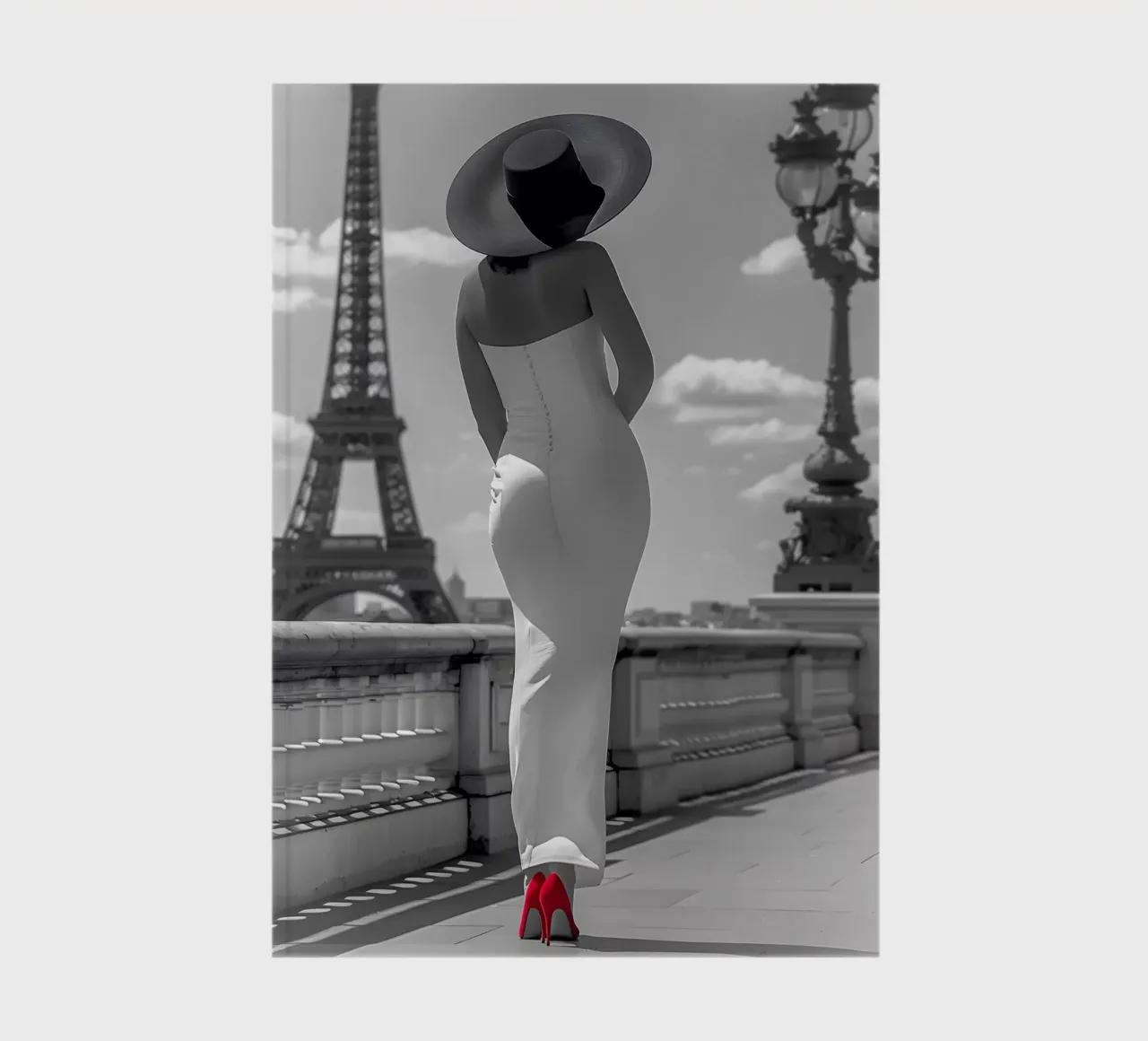 Fashion statement at the Eiffel Tower notebook by M-Ulrich-Digital Art