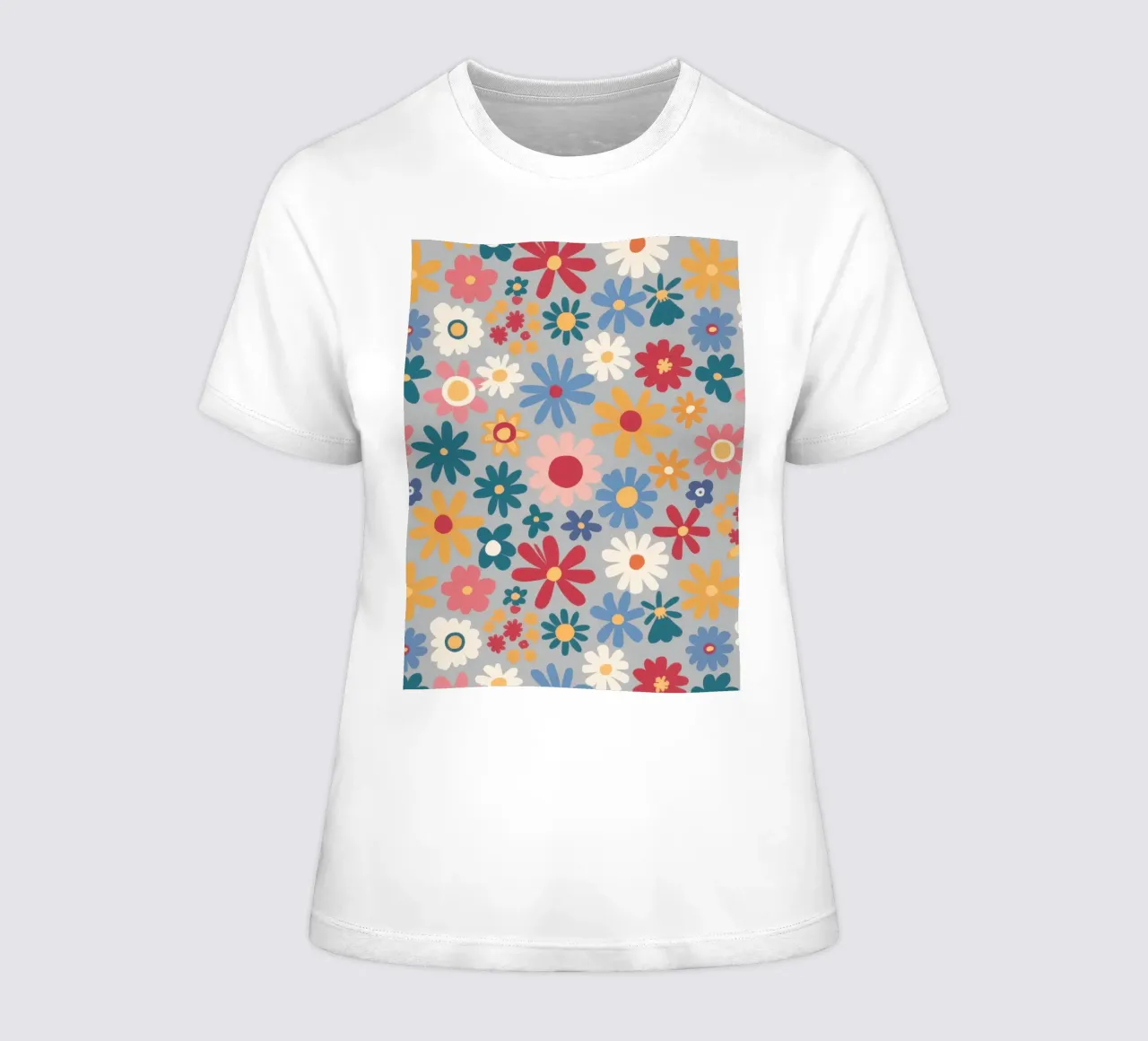 Patchwork di pose pastello t-shirt da donna da Absca Gallery
