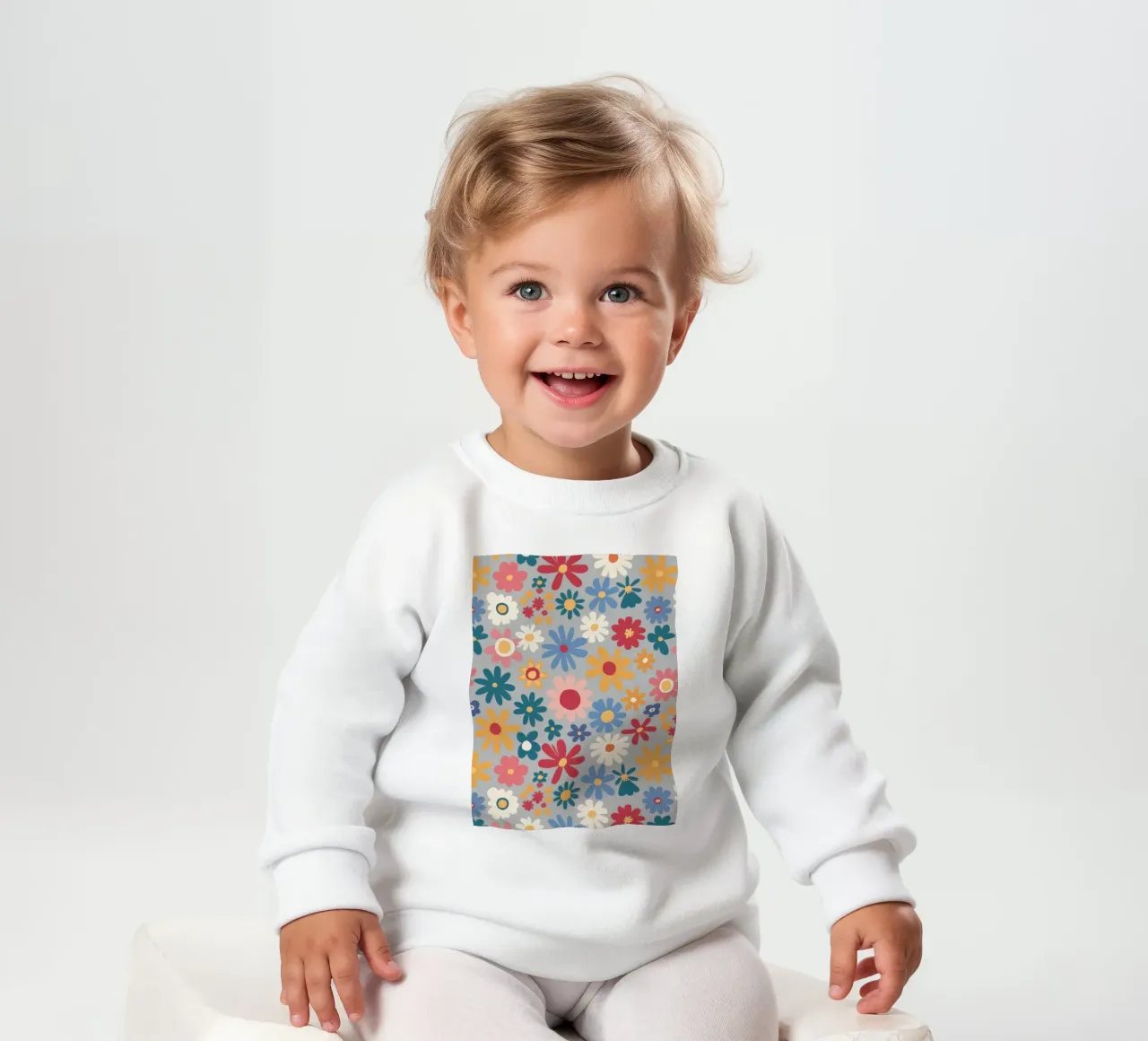 Patchwork di pose pastello felpa neonato da Absca Gallery