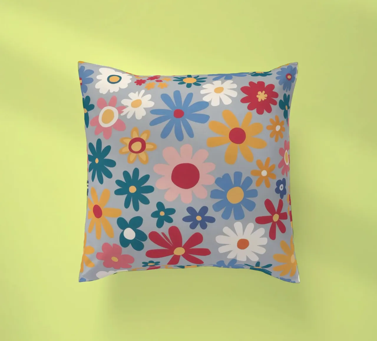 Patchwork di pose pastello cuscino da Absca Gallery