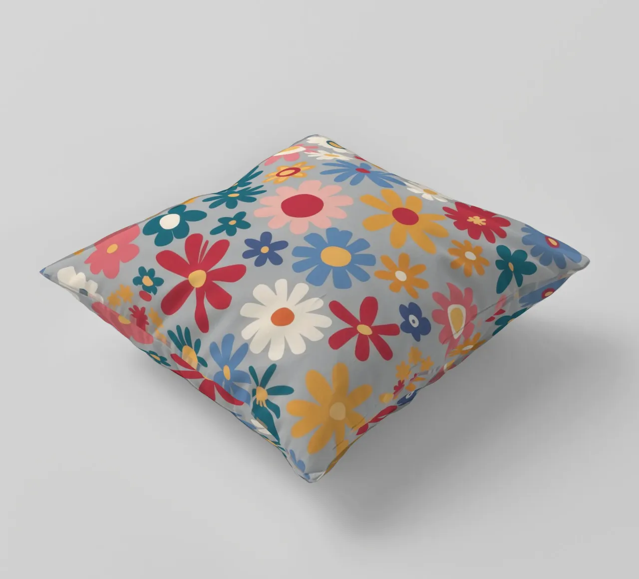 Patchwork di pose pastello cuscino da Absca Gallery