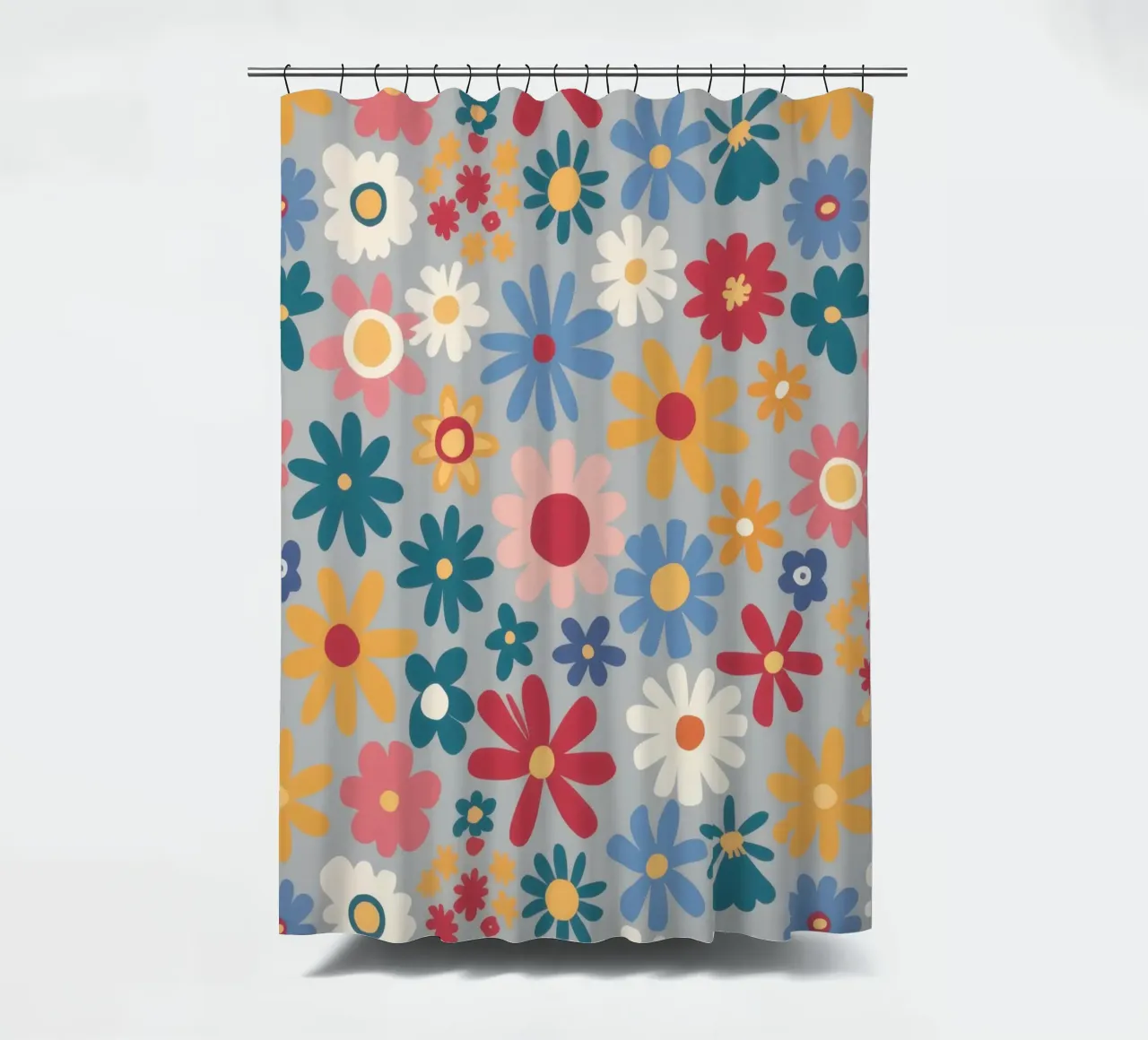 Patchwork di pose pastello tenda da doccia da Absca Gallery