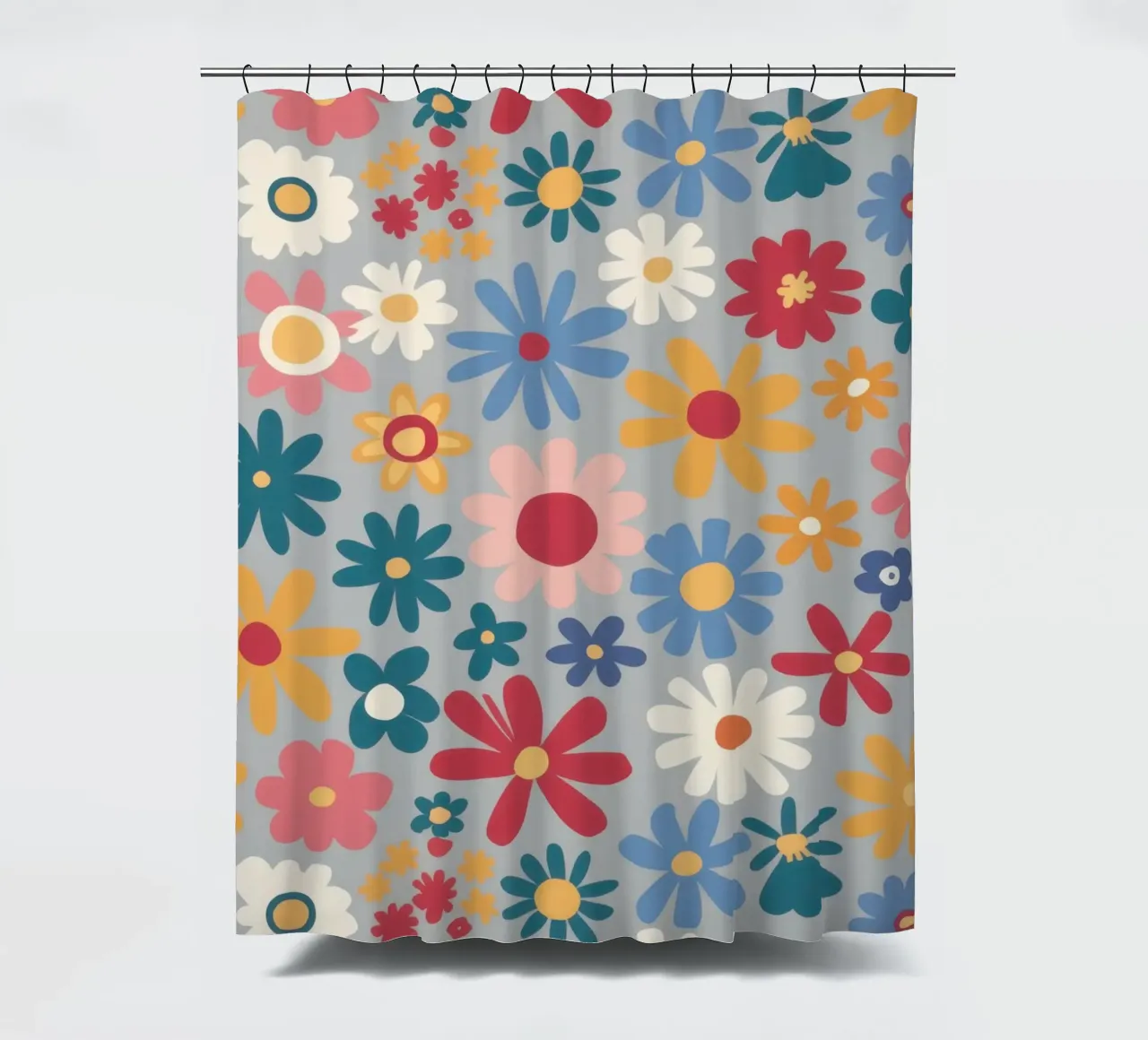 Patchwork di pose pastello tenda da doccia da Absca Gallery