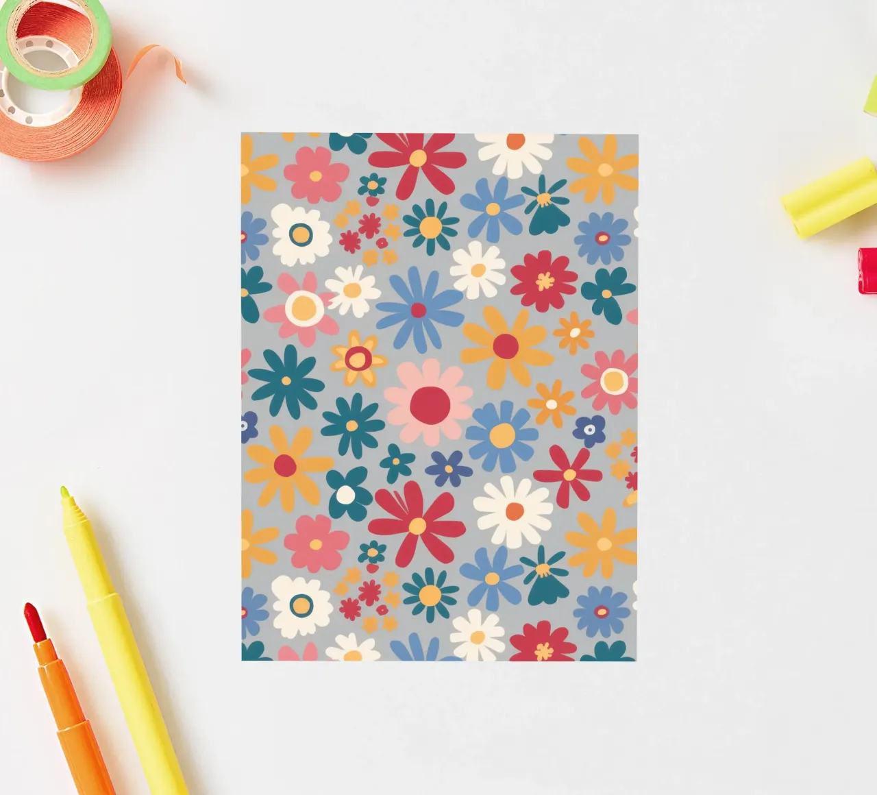 Patchwork di pose pastello adesivo da Absca Gallery