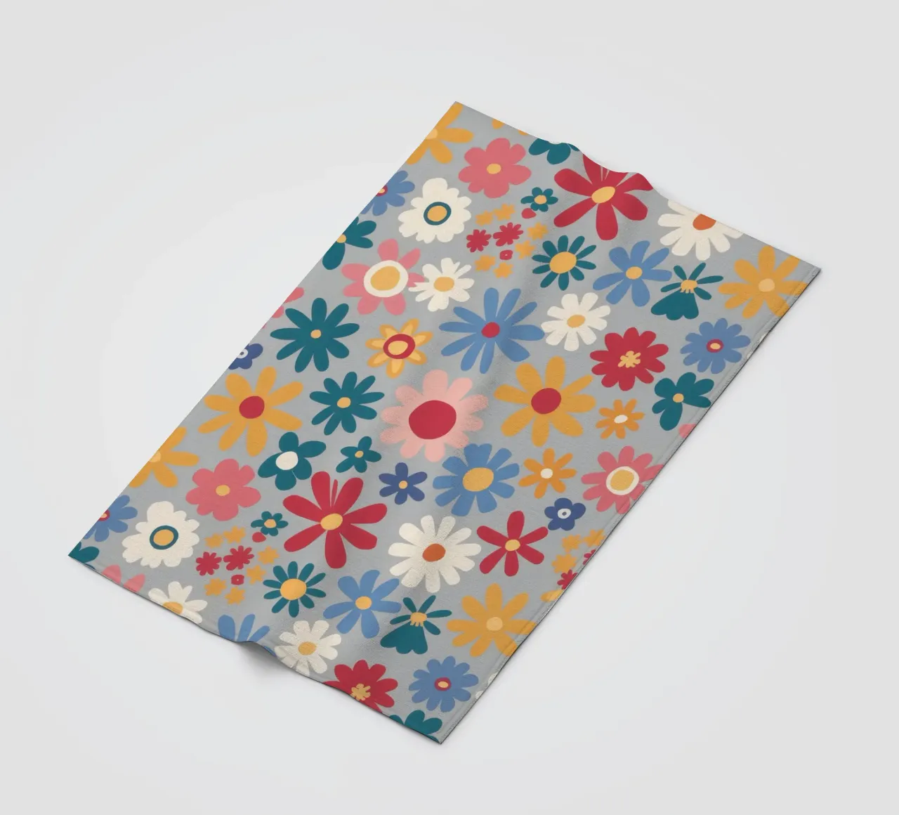 Patchwork di pose pastello coperta in pile da Absca Gallery