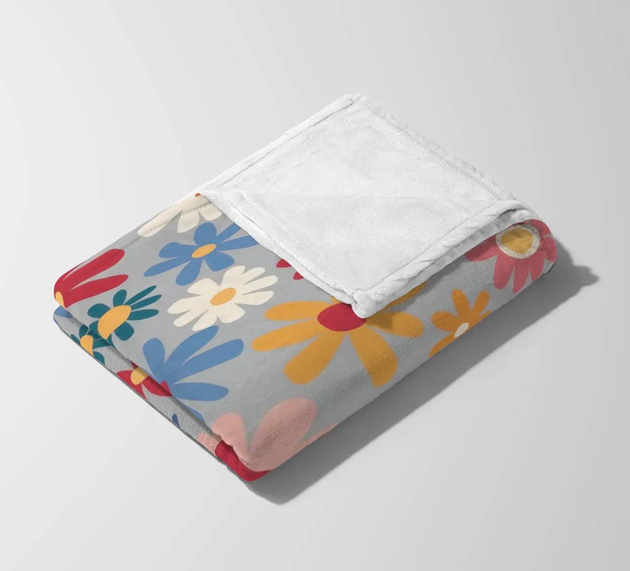Patchwork di pose pastello coperta in pile da Absca Gallery