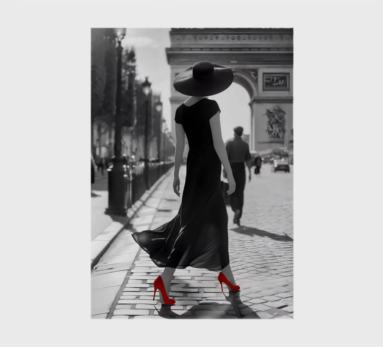 Déclaration de mode à l'Arc de Triomphe carnet de notes de M-Ulrich-Digital Art