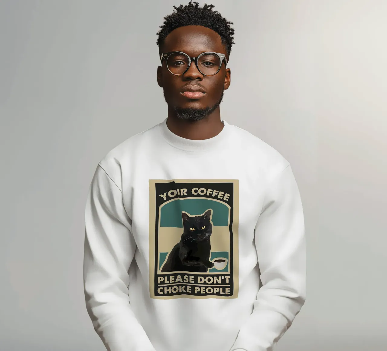 Avvertenza sul caffè Black Cat felpa da Alexander Wilson