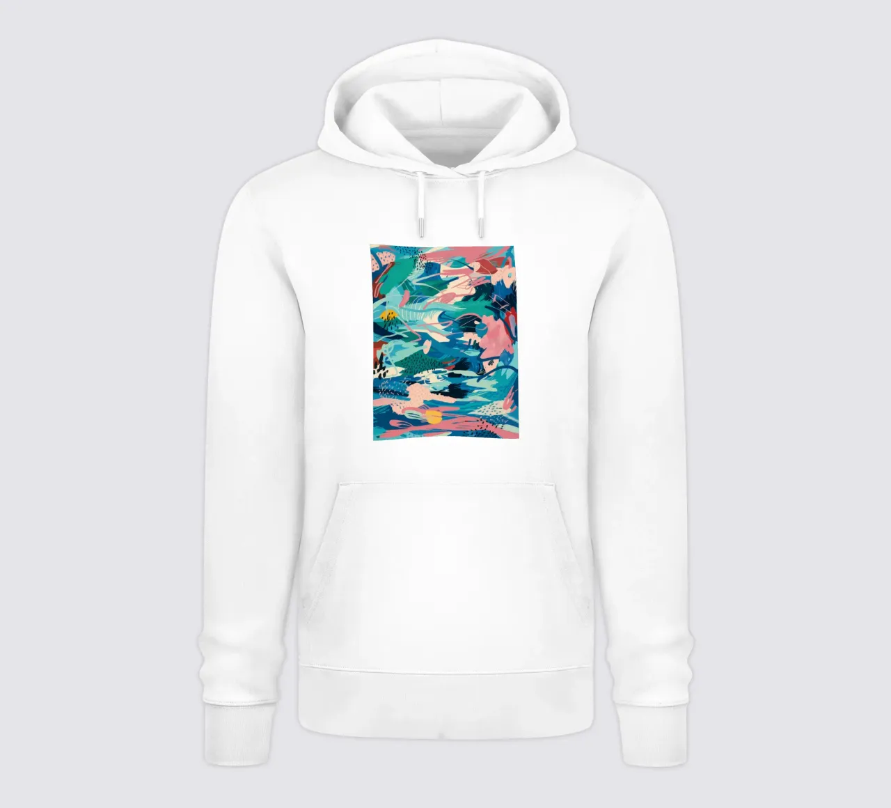 Flusso oceanico ceruleo felpa con cappuccio da Absca Gallery