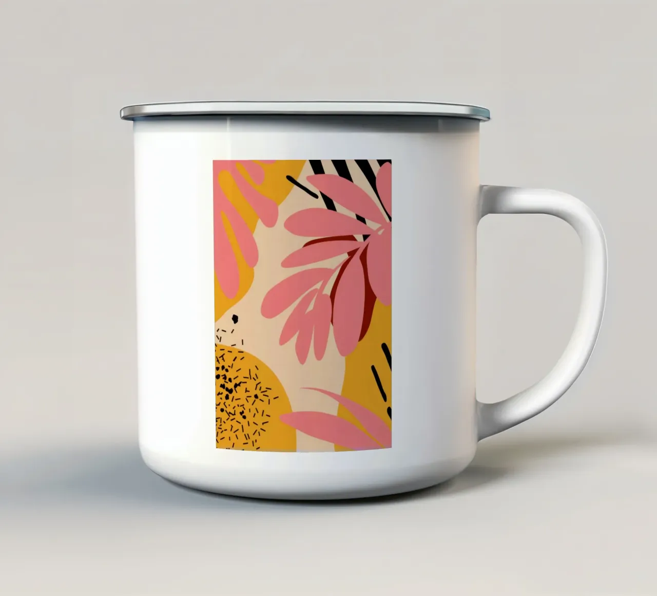 Fiore con stampa leopardo tazza in smalto da Kala Martir