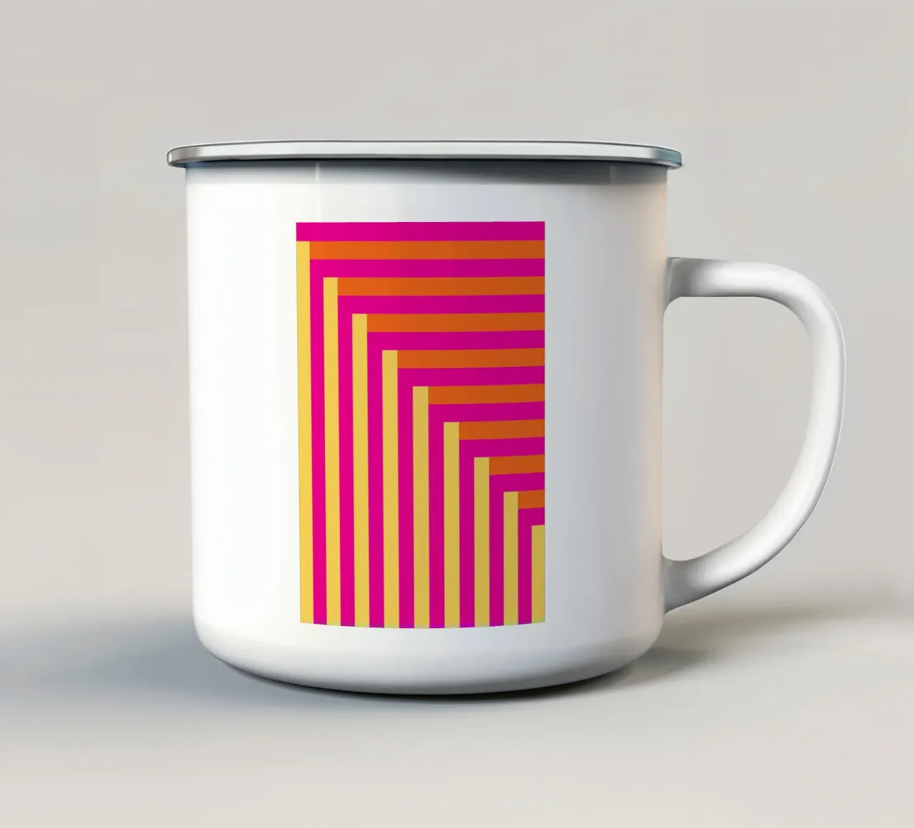Strisce e colore tazza in smalto da Schuhmann Design