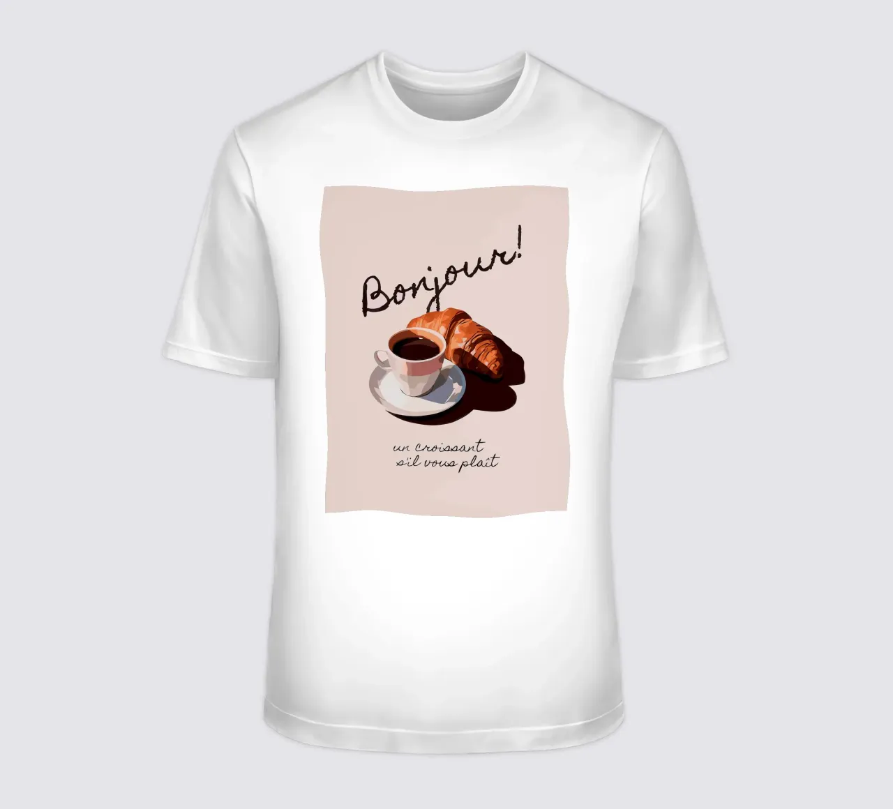 Ciao Croissant e caffè t-shirt da Liam Johnson