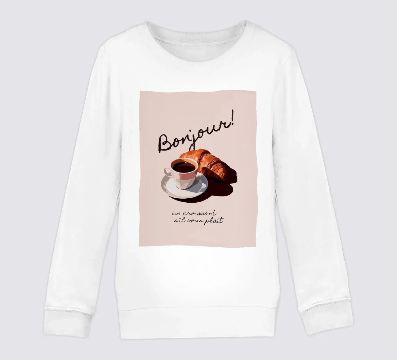 Ciao Croissant e caffè felpa bambino da Liam Johnson