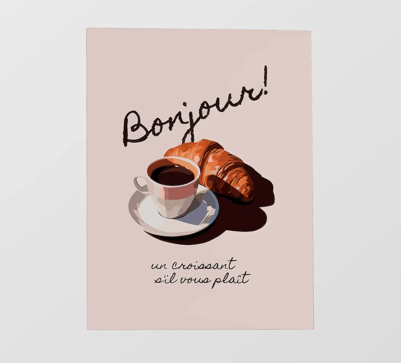 Ciao Croissant e caffè telo in pvc da Liam Johnson