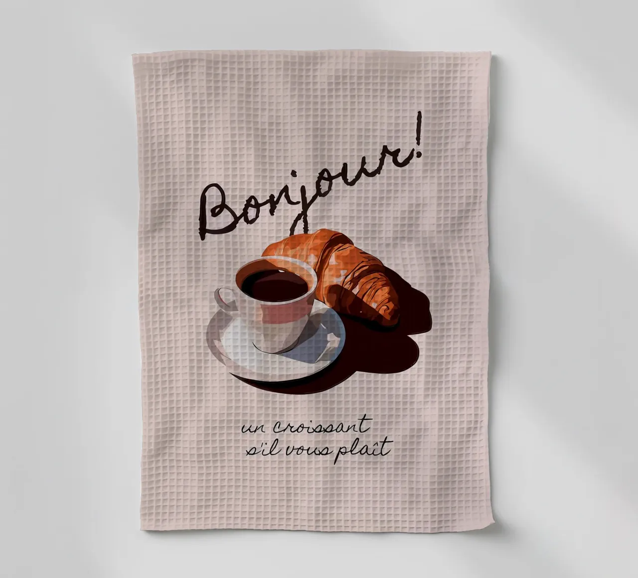 Ciao Croissant e caffè canovaccio da cucina da Liam Johnson