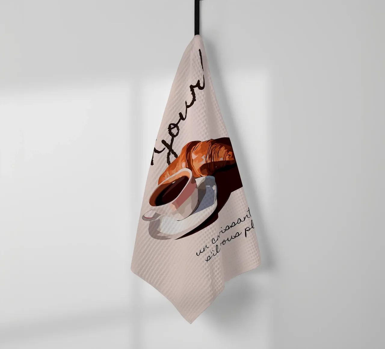 Ciao Croissant e caffè canovaccio da cucina da Liam Johnson