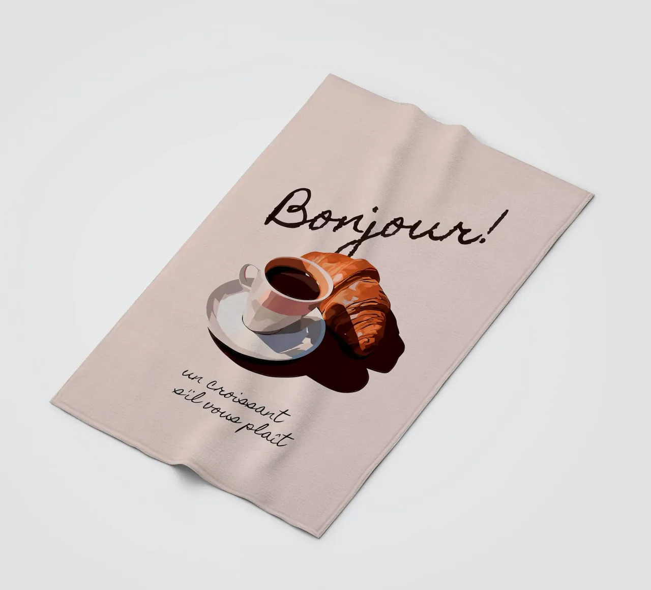 Ciao Croissant e caffè coperta in pile da Liam Johnson
