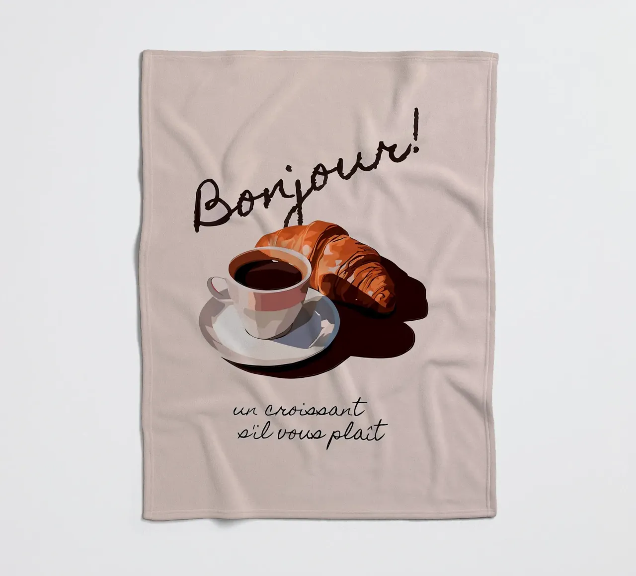 Ciao Croissant e caffè coperta in pile da Liam Johnson