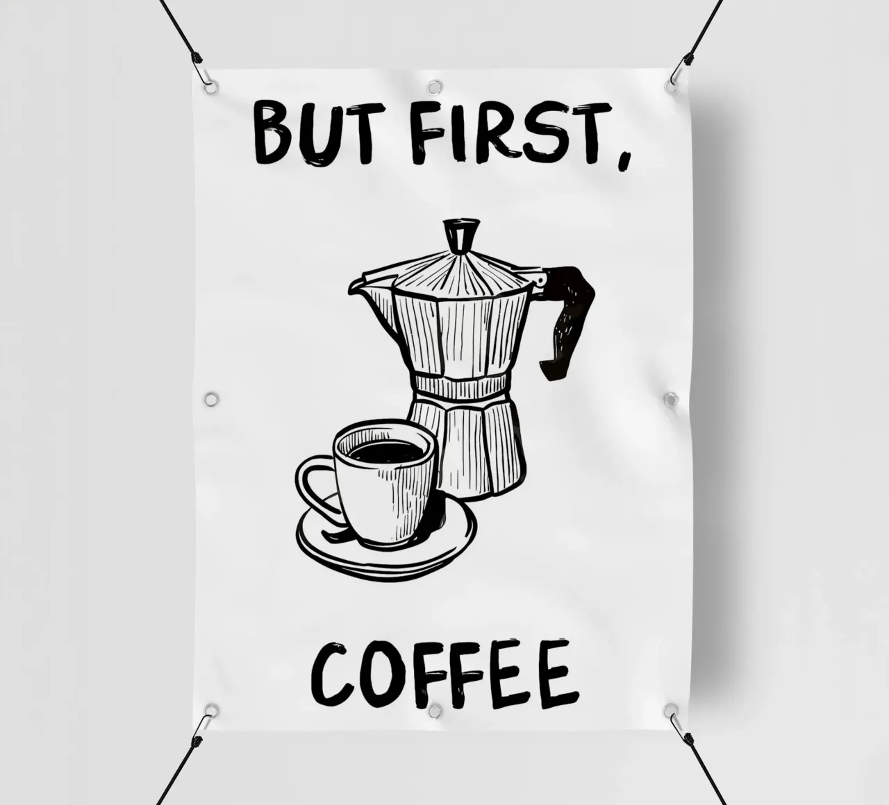Ma prima, il caffè telo in pvc da Liam Johnson