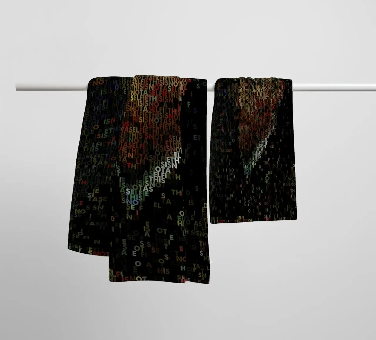 This Is Not A Selfie towel by Robotic Ewe