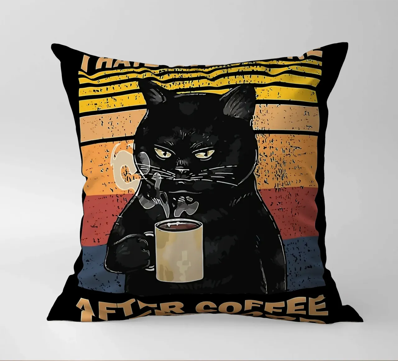 Caffè Gatto Mood cuscino da Liam Johnson