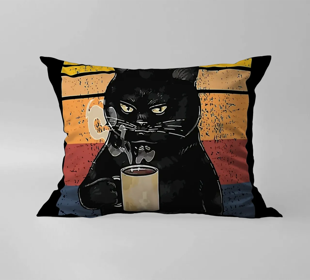 Caffè Gatto Mood cuscino da Liam Johnson