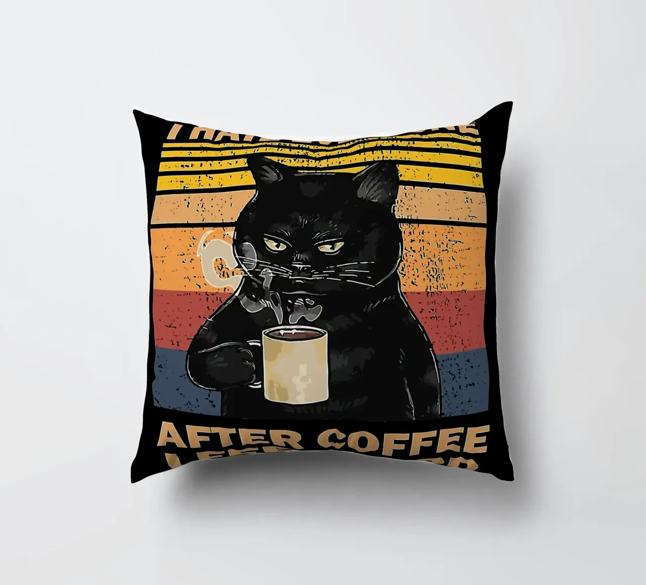 Caffè Gatto Mood cuscino da Liam Johnson