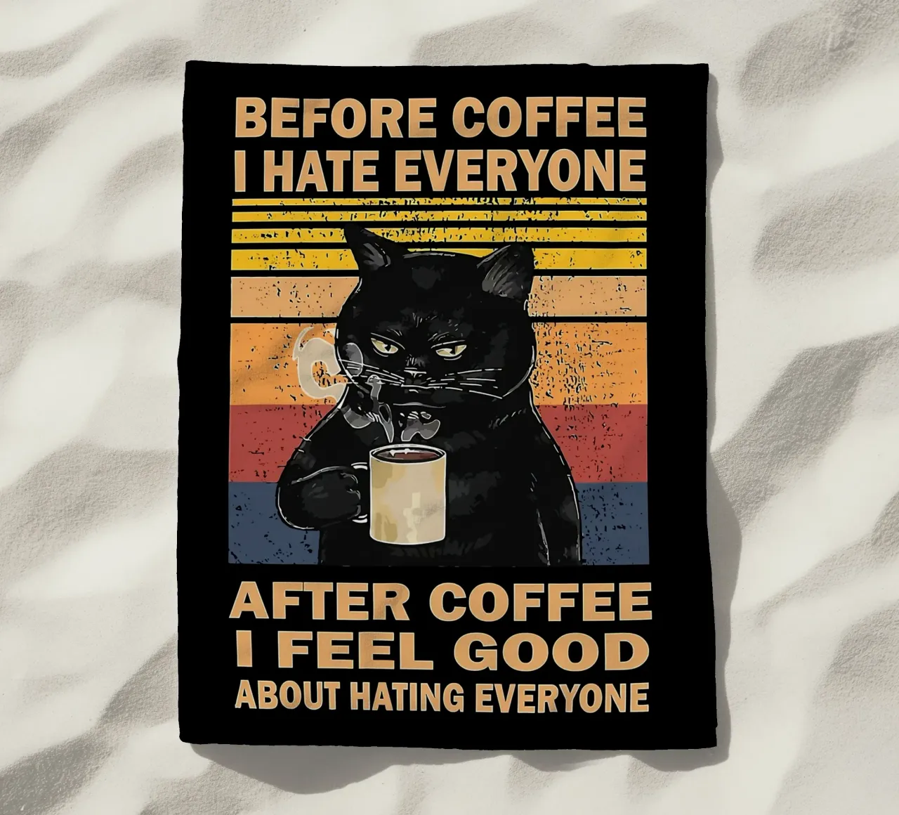 Caffè Gatto Mood telo mare da Liam Johnson