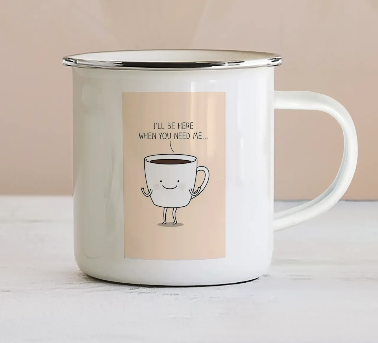 Illustrazione di tazze di caffè tazza in smalto da Liam Johnson