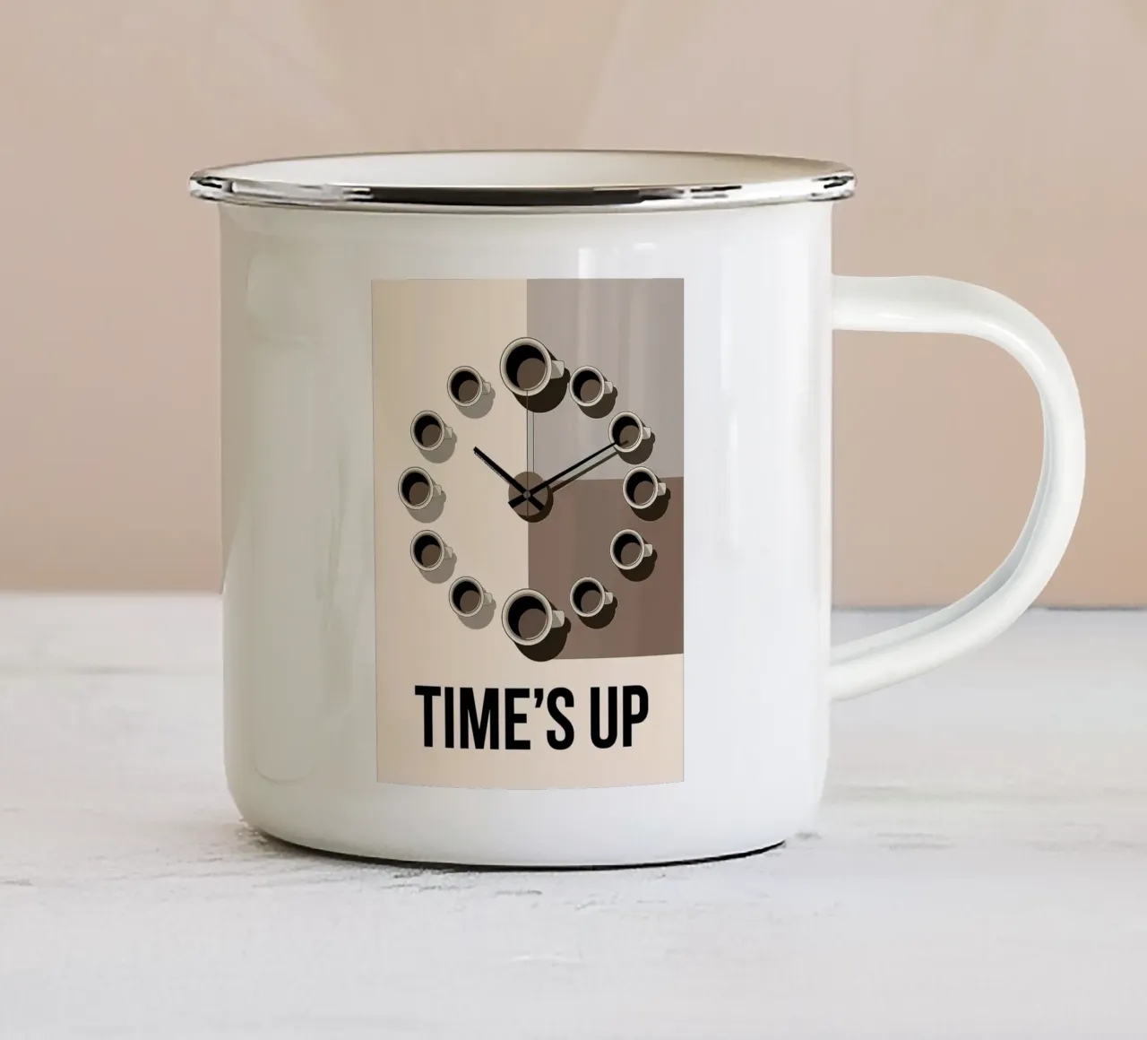 Orologio da caffè - Tempo scaduto tazza in smalto da Liam Johnson