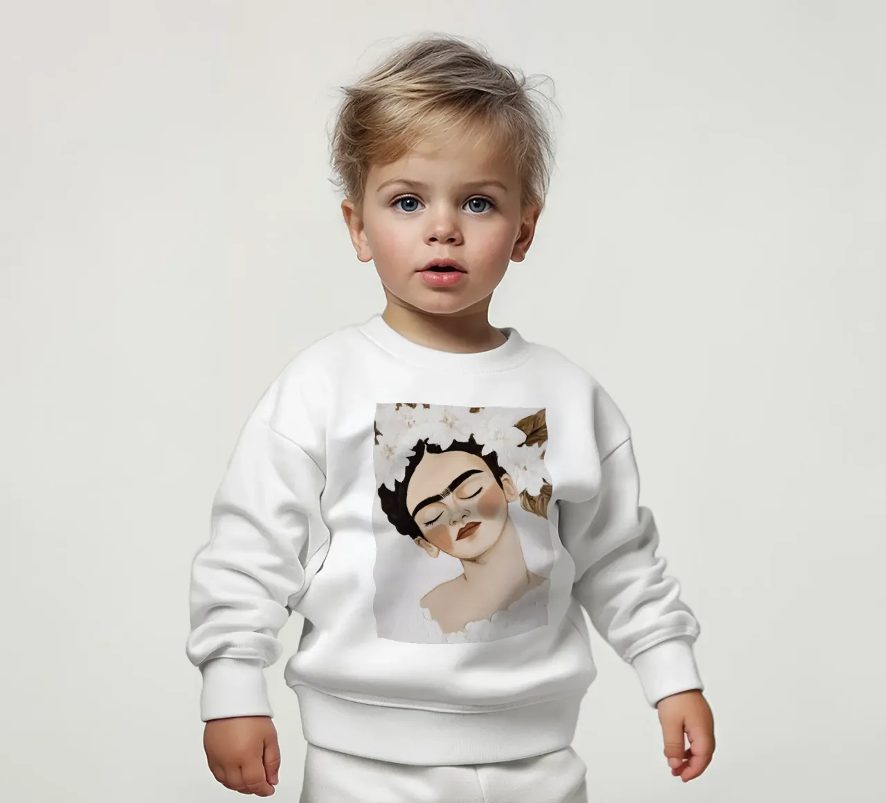 Incantevole delicatezza di Frida Kahlo felpa neonato da Carinaprint
