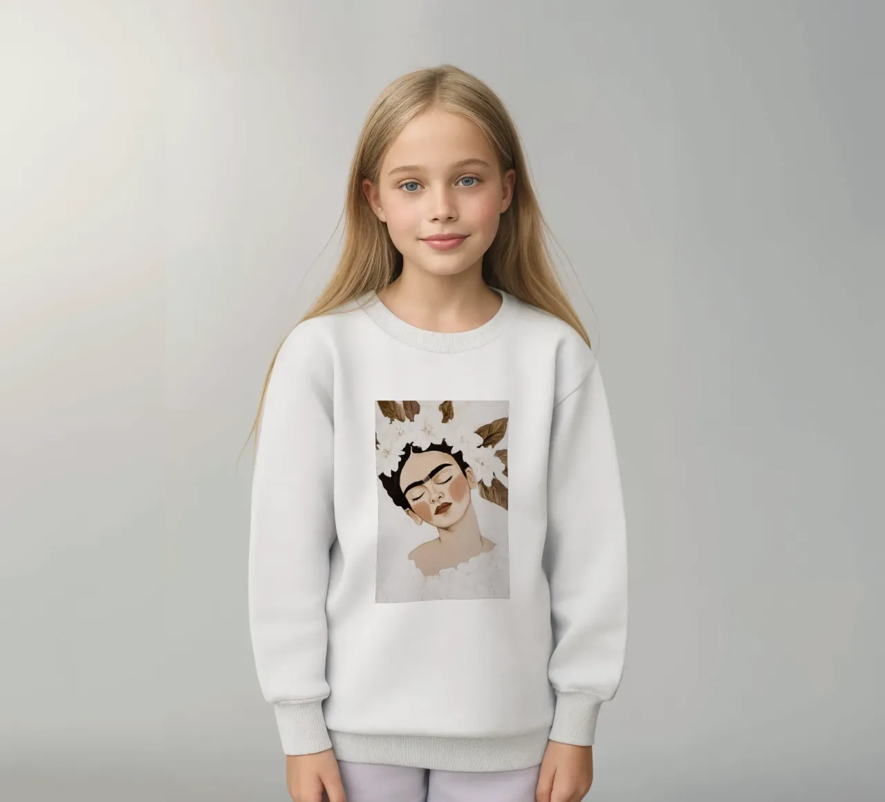 Incantevole delicatezza di Frida Kahlo felpa bambino da Carinaprint