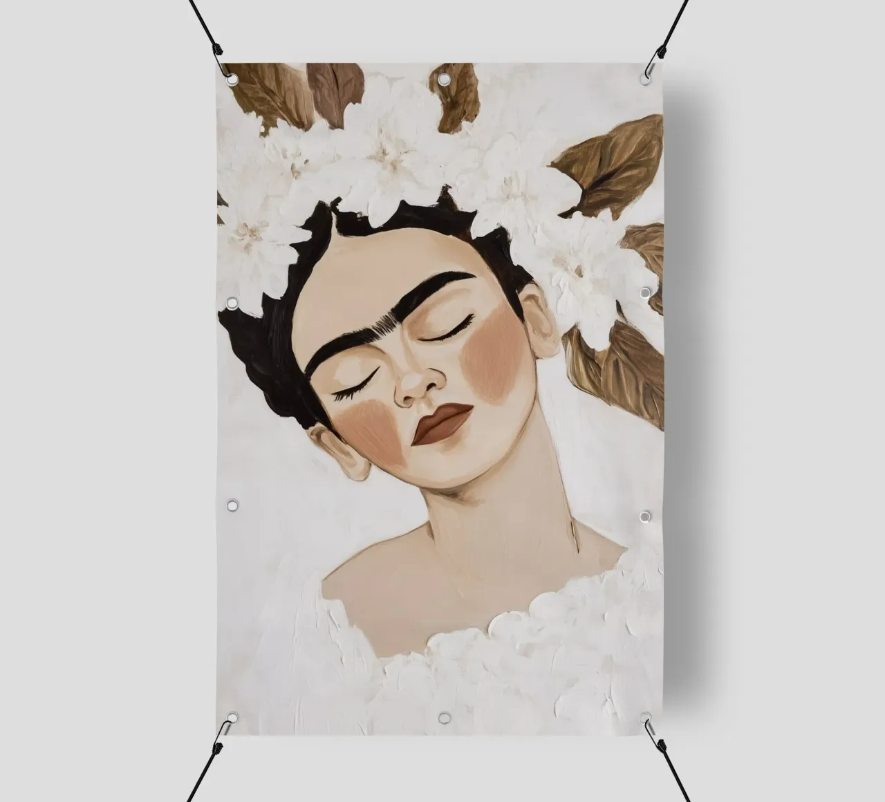 Incantevole delicatezza di Frida Kahlo telo in pvc da Carinaprint