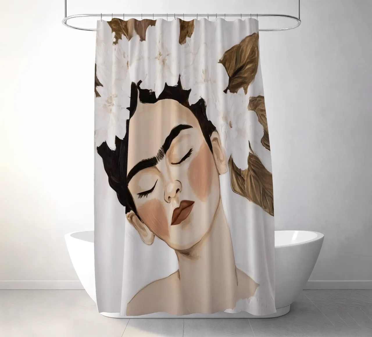Incantevole delicatezza di Frida Kahlo tenda da doccia da Carinaprint
