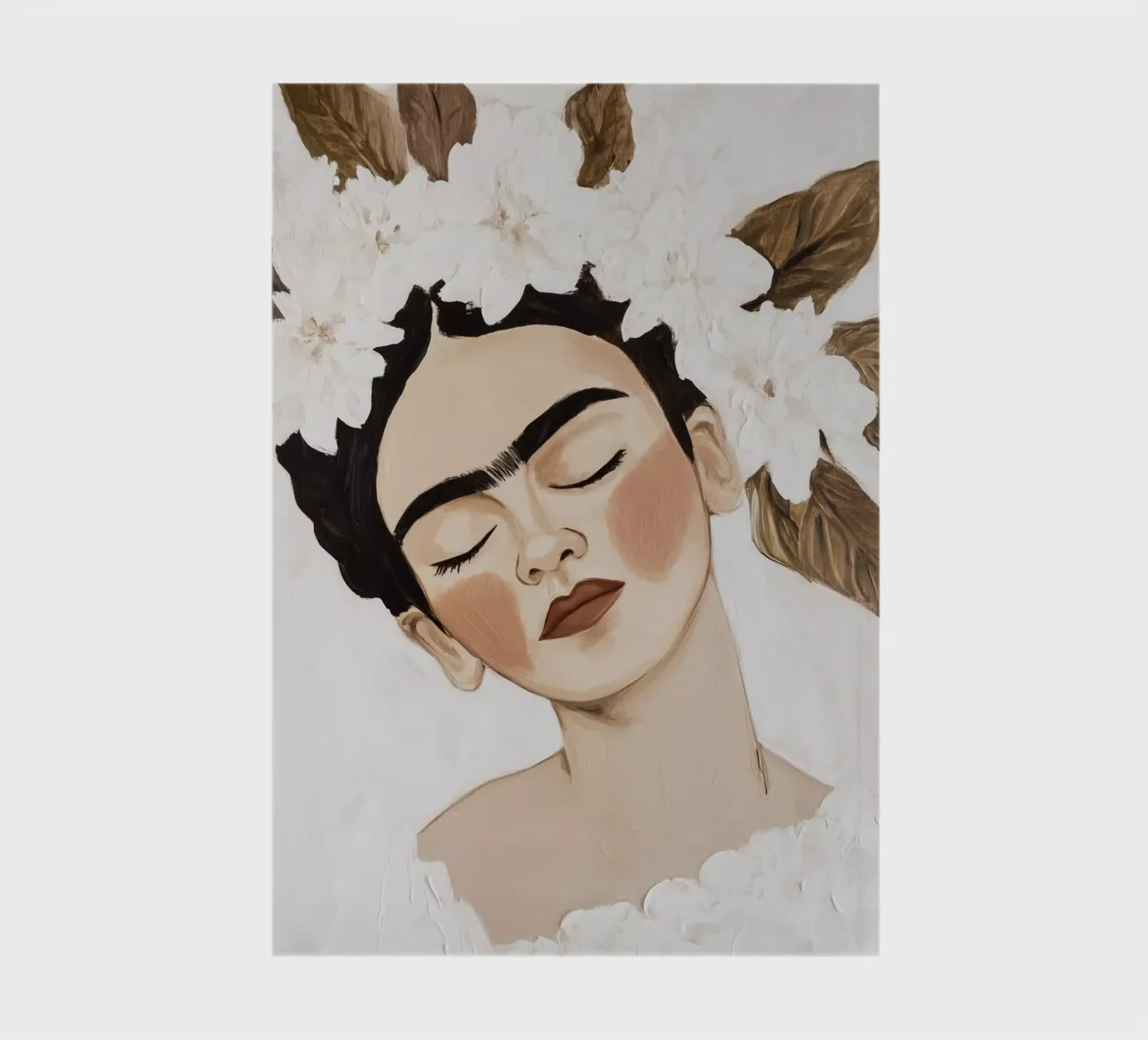 Enchanting Delicate Frida Kahlo notebook by Carinaprint