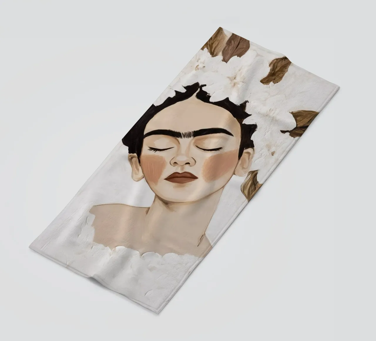 Incantevole delicatezza di Frida Kahlo telo mare da Carinaprint
